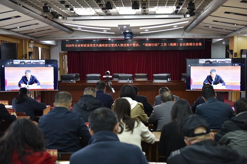 曲靖市财政局参加2026年全省财政系统党风廉政建设工作（视频）会议